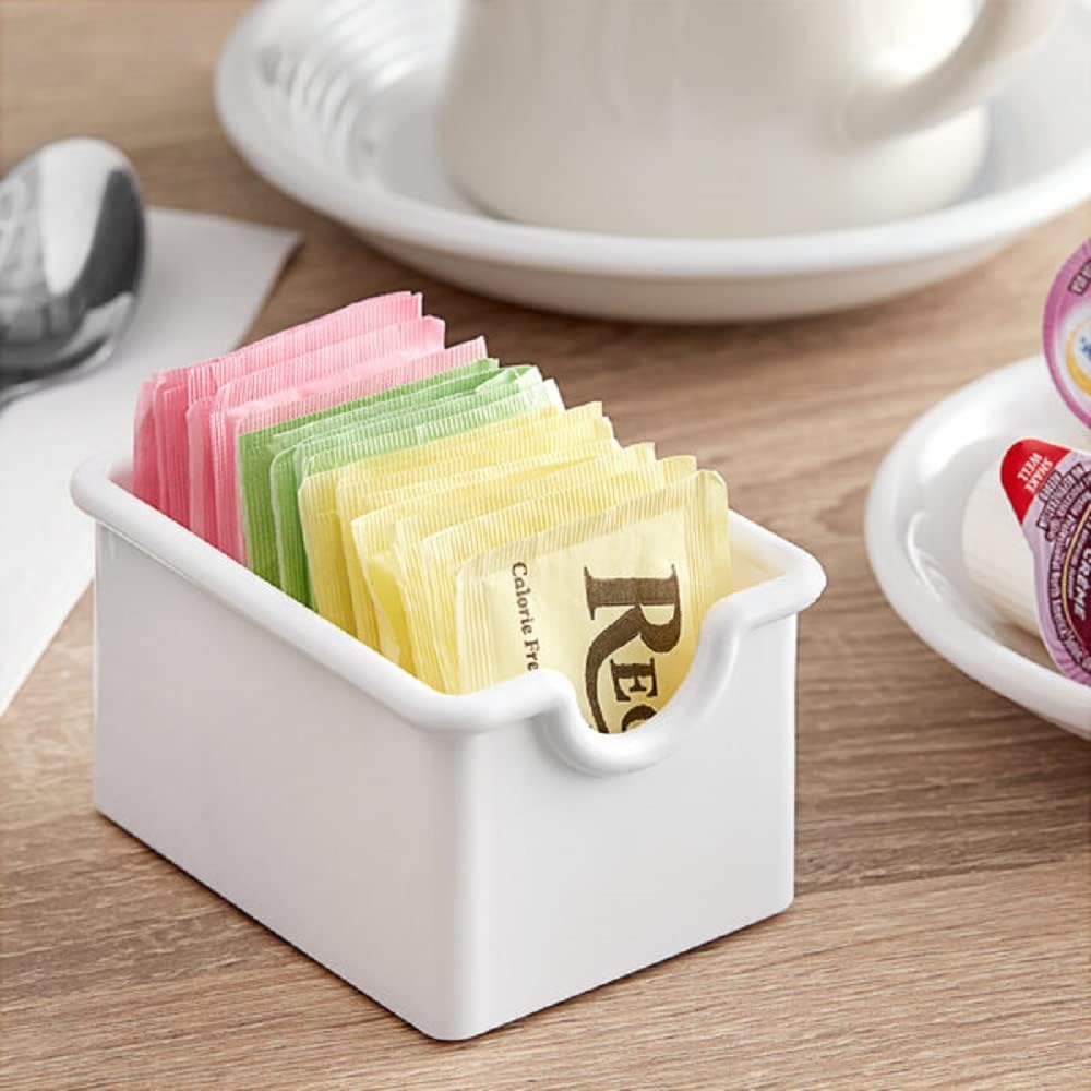 Set of 12 Sugar Packet Holder Plastic - Sugar Caddy Holder for Sweetener Packets Organizer Caddy for Coffee Bar Tea Bag Organizer for Table Restaurant Hotel