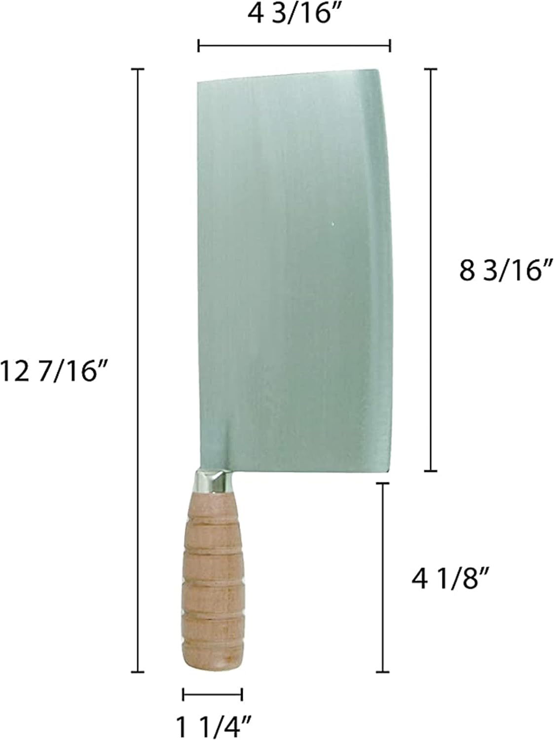 Cast Iron Ping Knife/Cleaver with Wooden Handle- Meat Bone Chopper for Butcher Slicing Vegetables Butcher Chopper Kitchen Knife for Home Kitchen and Restaurant