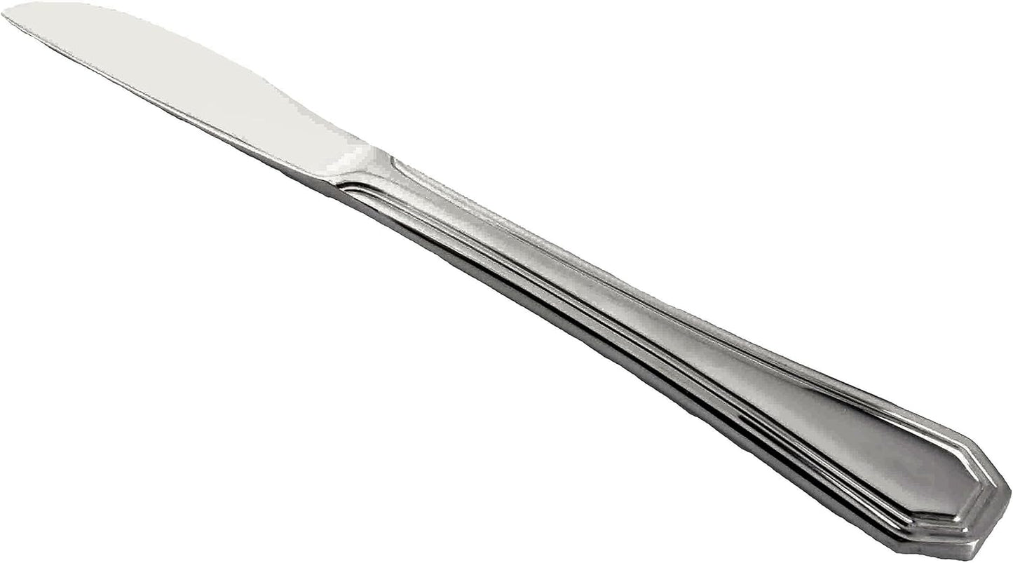 Wilshire Stainless Steel Set of 12- Stainless Steel Silverware Flatware Cutlery Kitchen Tableware Set for Home and Restaurant for Soup Spoons Round Spoons