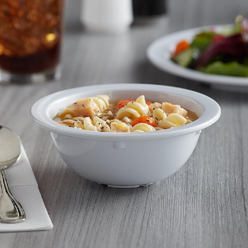 Grapefruit Bowl White Color Melamine Set of 12- Dishwasher Safe Break-Resistant Reusable Bowls Serving Bowl Soup Bowls Dessert Bowls for Fruits Salad Kitchen Restaurants