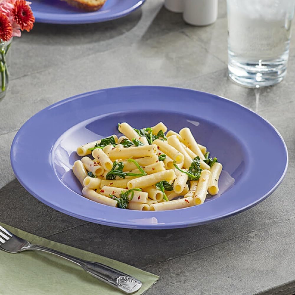 16 oz Pasta Bowls Melamine Set of 12- Dishwasher Safe Break-Resistant Reusable Pasta Plates Serving Bowl Pasta Bowls for Dinner Home Kitchen Restaurants