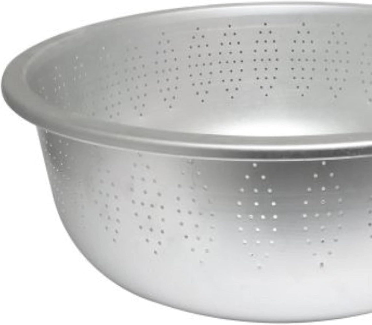 Aluminum Colander with tapered edge - Kitchen Strainer Sieve Wash Vegetables and Fruits Spaghetti Noodles Salads Drain Cooked Pasta Home Kitchen Essential