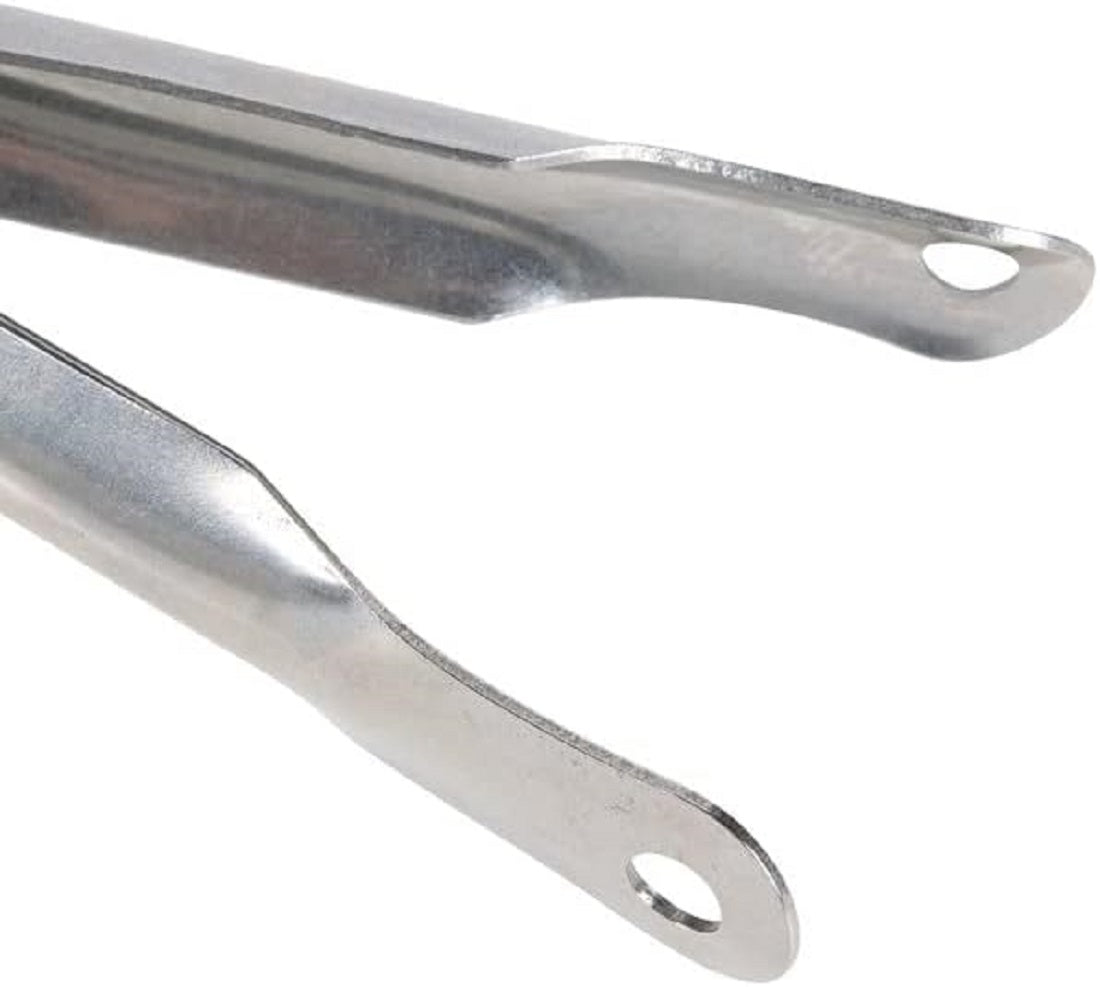 Shallow Dish Pizza Pan Gripper Stainless Steel 7-7/8" x 1-1/7" x 2-3/4" - Pan Tongs Gripper Clip Tongs Great for Pulling Hot Pizza Pan out of the Oven Microwave