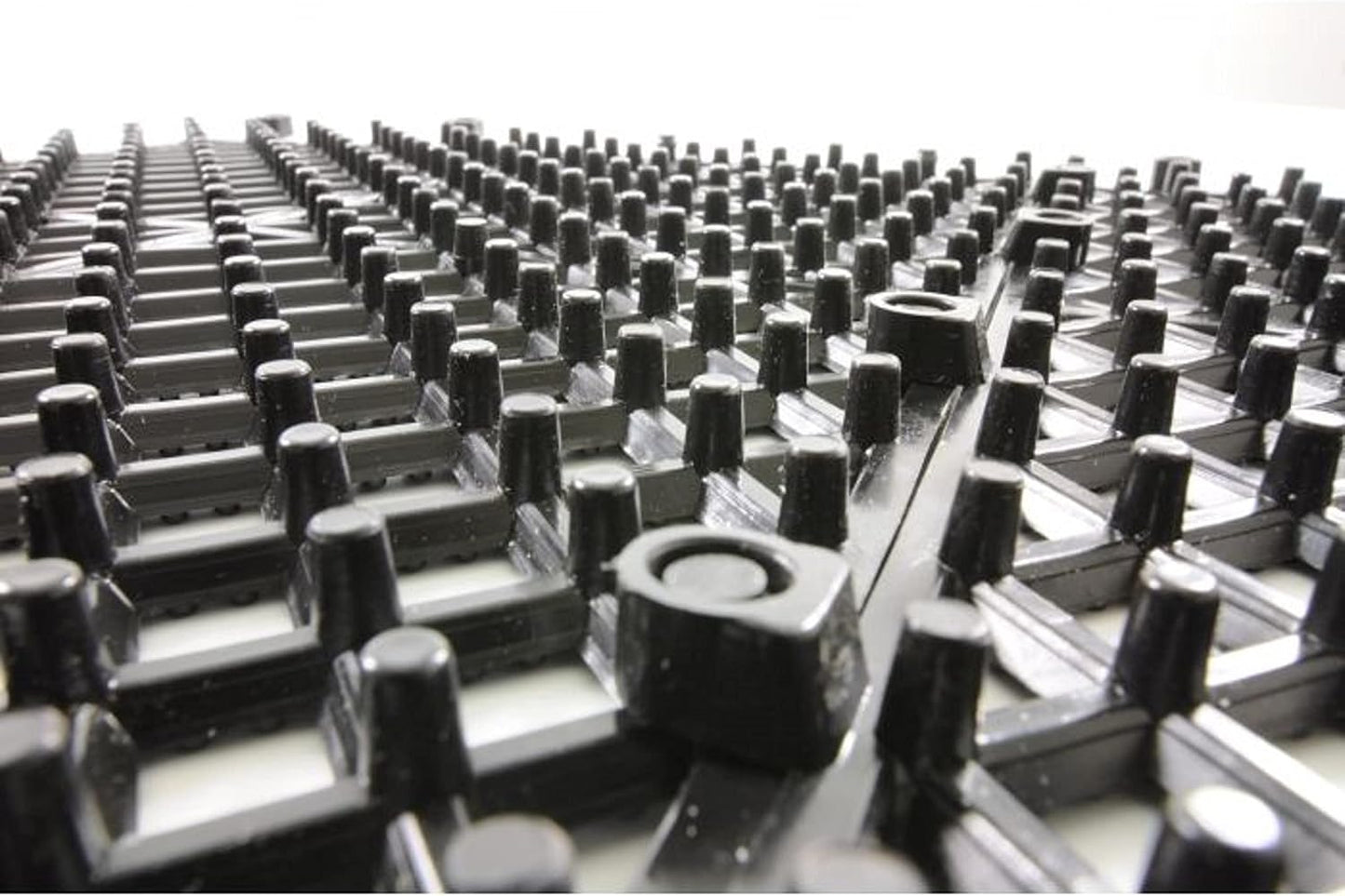 12" x 12" Interlocking Bar Mat Black Color - Bar Service Spill Mat Service Mat for Cocktail Bartender Glasses Drying Mat Perfect for Kitchen Countertop Bars Cafe Home & Restaurants