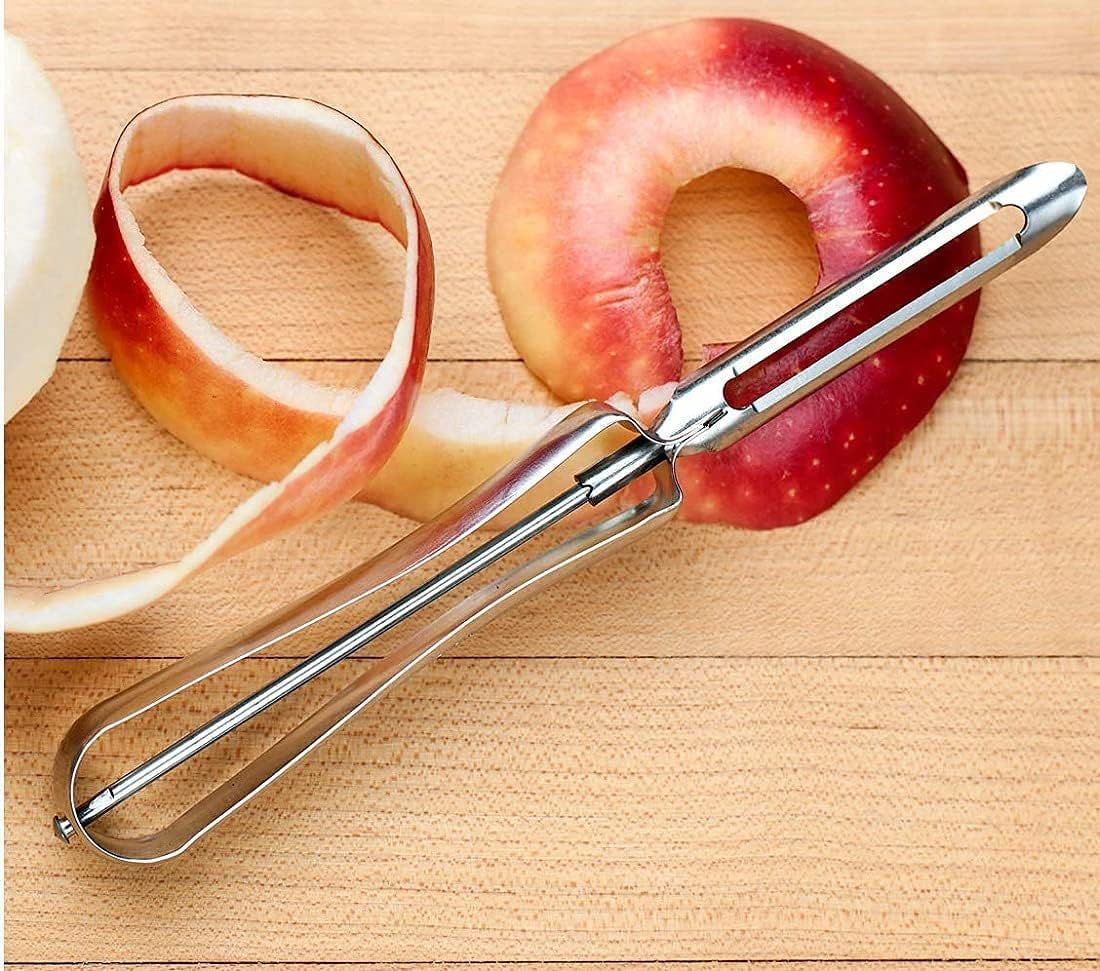 6" Vegetable Peeler Stainless Steel with Iron Handle - Peelers for Fruit Veggie Potatoes Carrot Cucumber Vegetable Fruit Peelers for Kitchen Home Restaurants