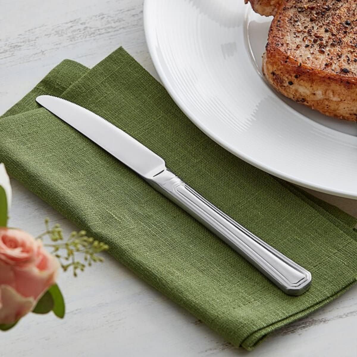 Wilshire Stainless Steel Set of 12- Stainless Steel Silverware Flatware Cutlery Kitchen Tableware Set for Home and Restaurant for Soup Spoons Round Spoons