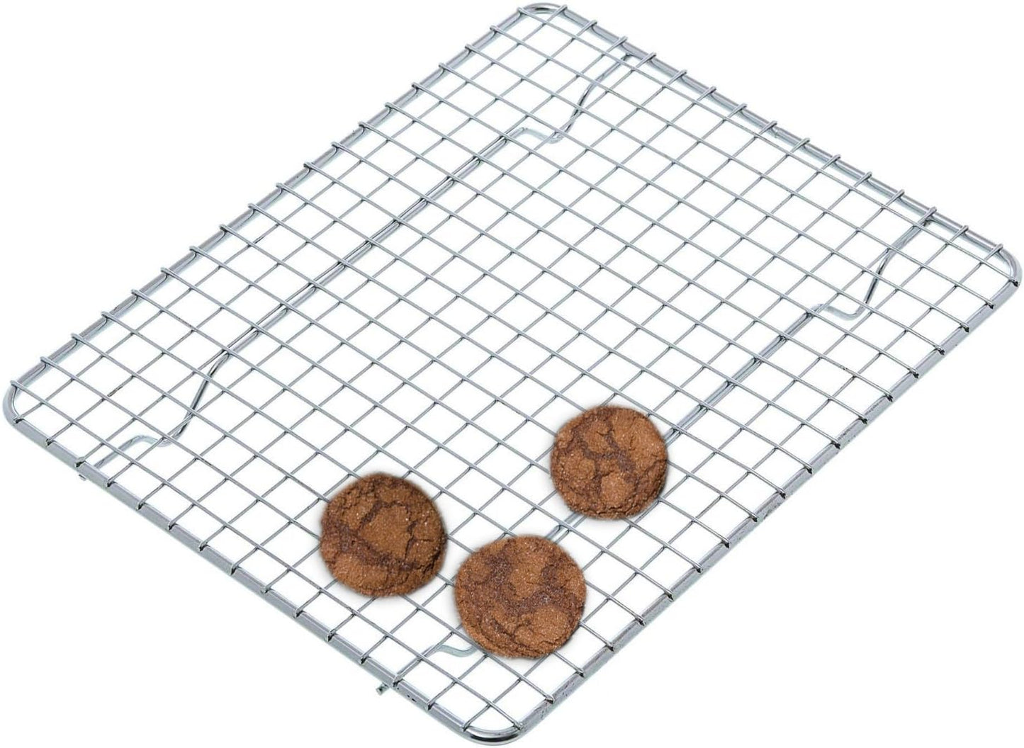 Set of 8 - Half-Size, Heavy Duty Wire Pan Grate - 8" x 10" - Cooling Rack - Chrome Plated