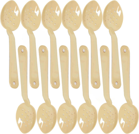 Perforated Serving Spoon Polycarbonate Set of 12- Salad/Buffet Catering Spoons Large Serving Spoons Utensils Serving for Buffet Banquet Flatware Kitchen