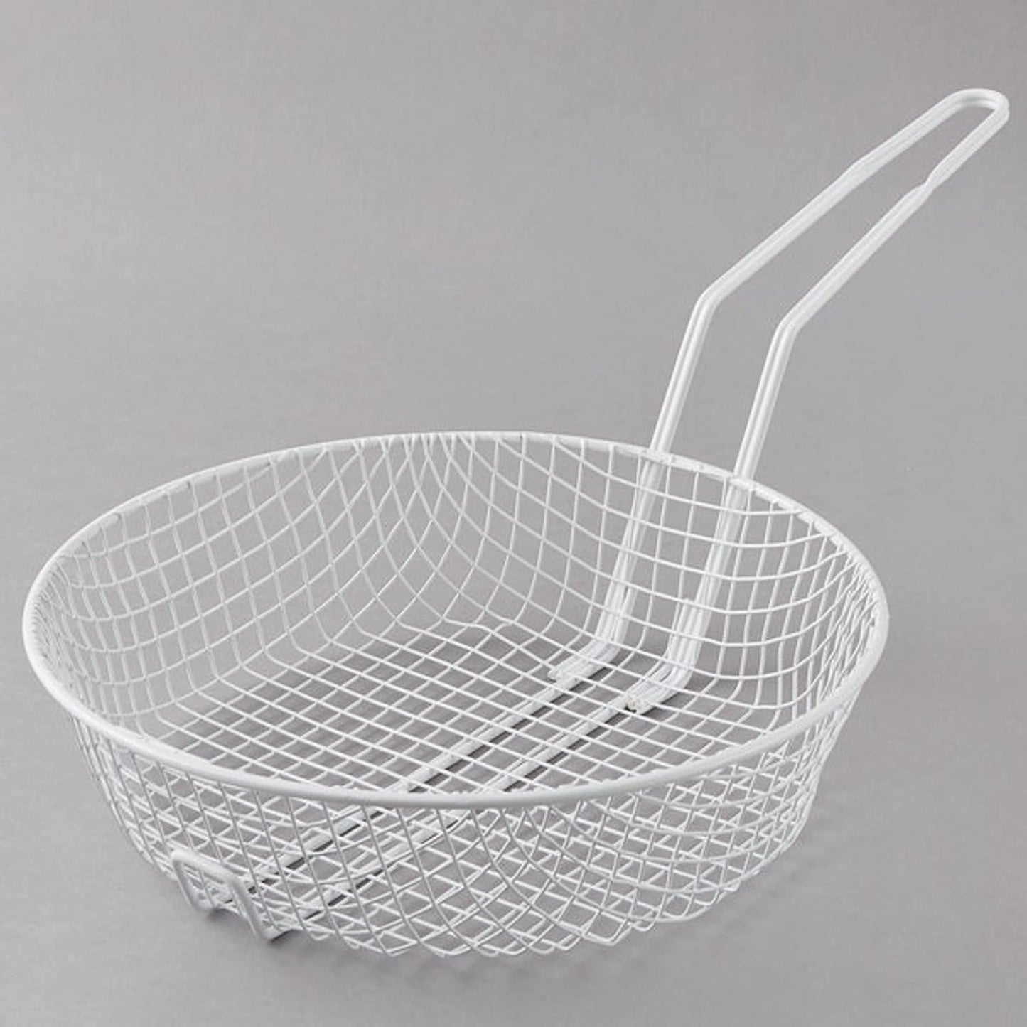 Round Breading Basket Coarse Mesh 3" Deep- Culinary Basket for Dredging Chicken French Chips Onion Rings Chicken Wings Food Prep Basket Serving Strainer Basket for Breadcrum Dishes
