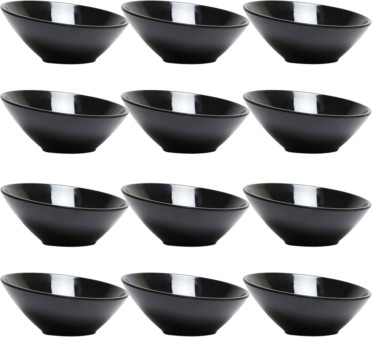 Cascading Bowl Melamine Set of 12- Dishwasher Safe Break-Resistant Serving Bowl Serving Dishes for Salads Rice Pasta Dessert Side Dishes Dinner Parties