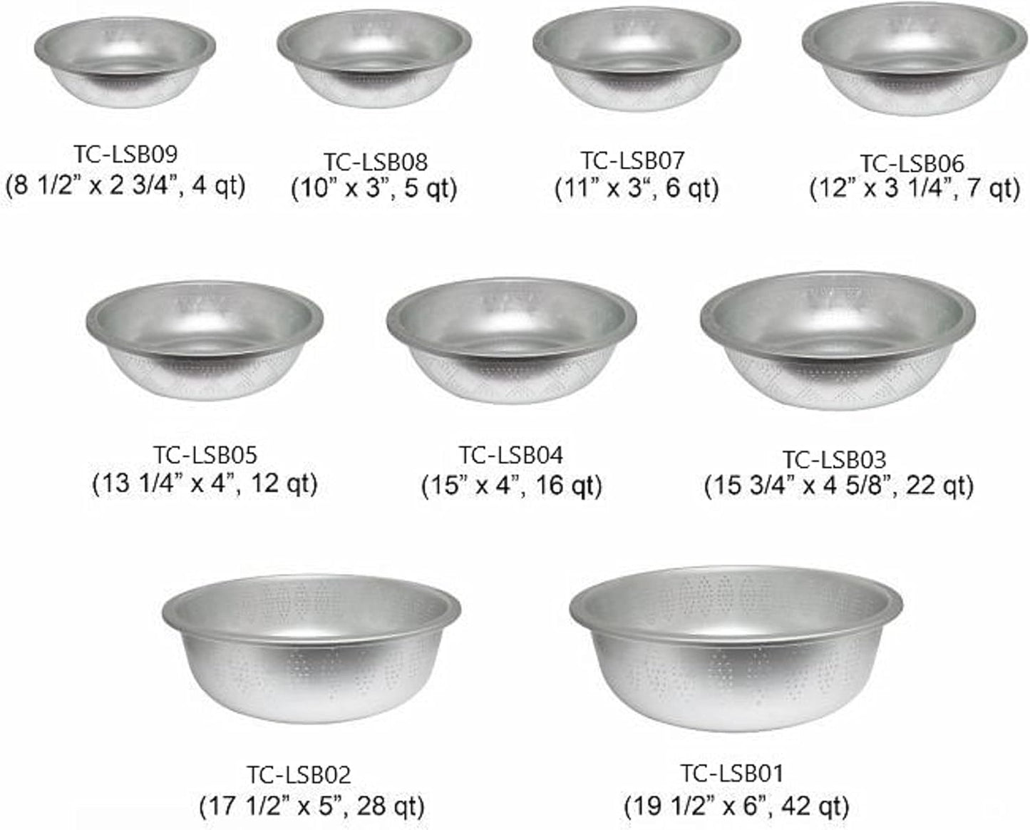 Aluminum Colander with tapered edge - Kitchen Strainer Sieve Wash Vegetables and Fruits Spaghetti Noodles Salads Drain Cooked Pasta Home Kitchen Essential