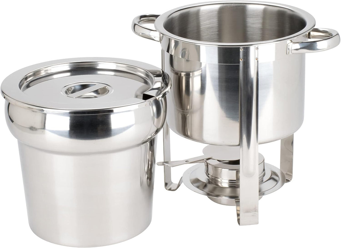 Stainless Steel Marmite Soup Chafing Dish Complete Set- Food Warmer Chafers and Buffet Warmer Set Soup Chafer Soup Warmer for Catering Event Party Holiday Buffet Weddings Catering