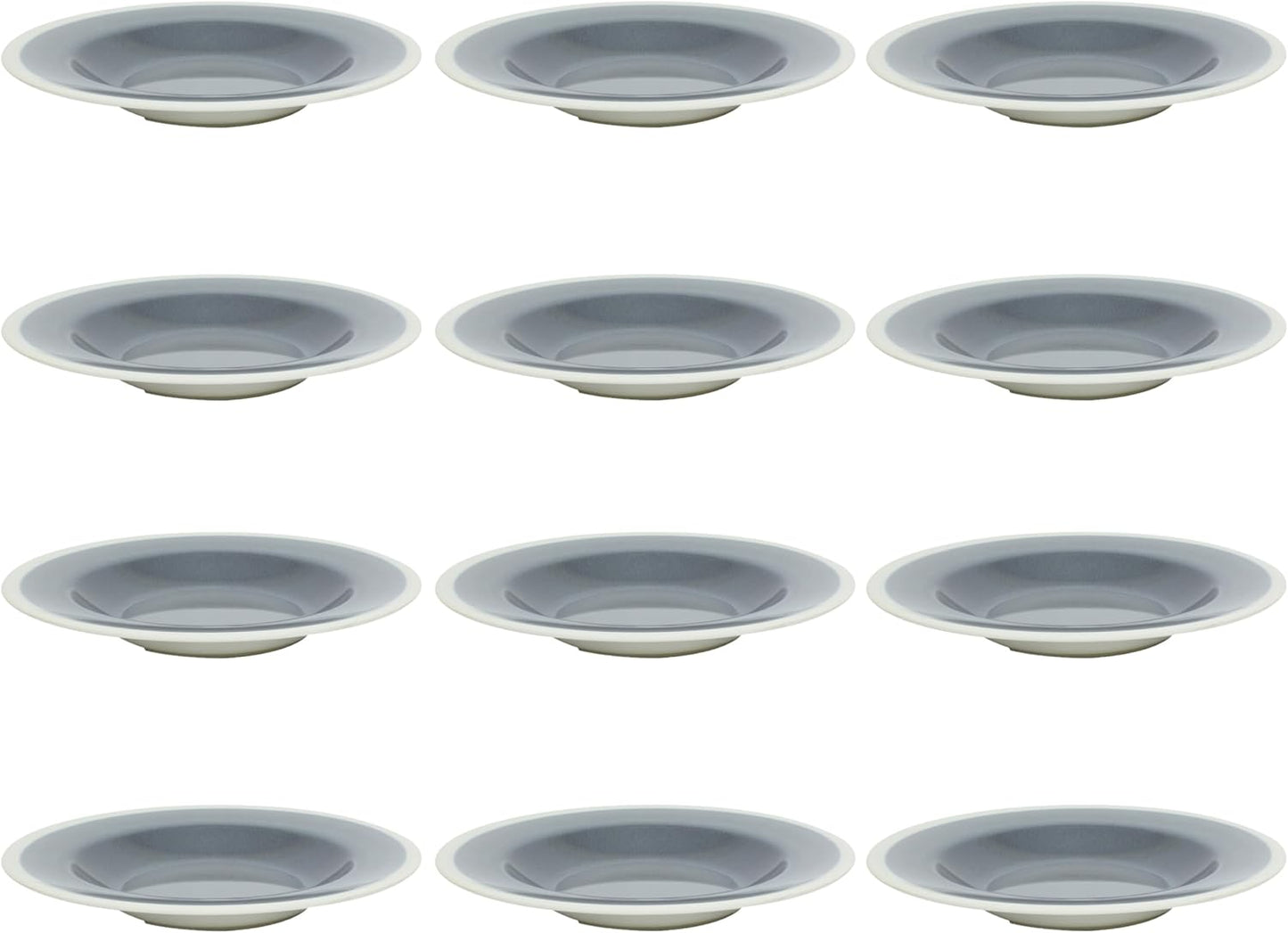 16 oz Pasta Bowls Melamine Set of 12- Dishwasher Safe Break-Resistant Reusable Pasta Plates Serving Bowl Pasta Bowls for Dinner Home Kitchen Restaurants
