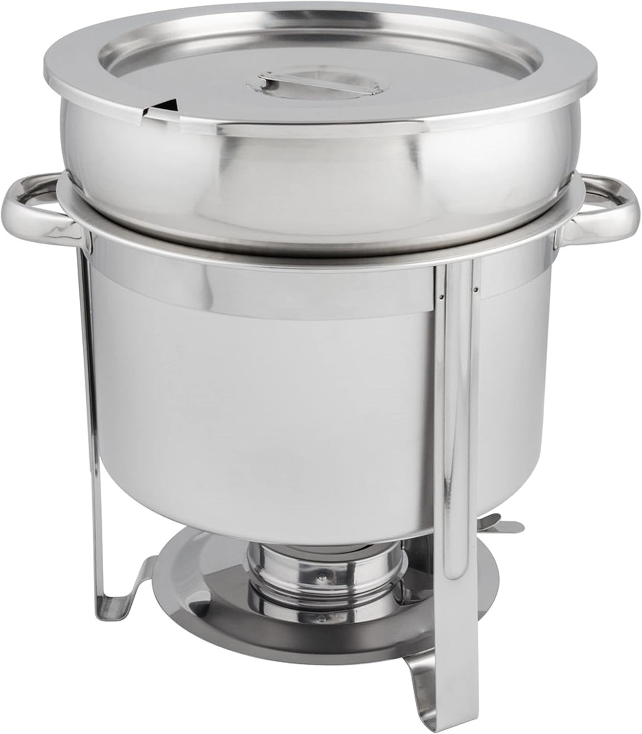 Stainless Steel Marmite Soup Chafing Dish Complete Set- Food Warmer Chafers and Buffet Warmer Set Soup Chafer Soup Warmer for Catering Event Party Holiday Buffet Weddings Catering
