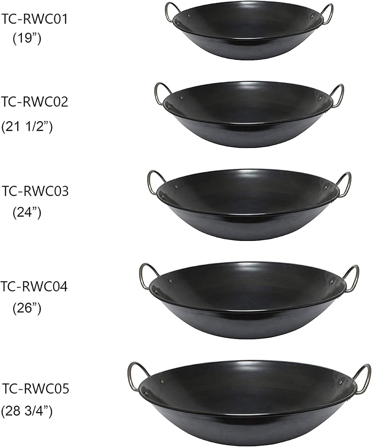 Steel Curved Rim Wok- Stir Fry Pan for Chinese Japanese and Cantonese Cuisine Stir Fry Pans Traditional Woks Grilling Frying Steaming Made in Taiwan