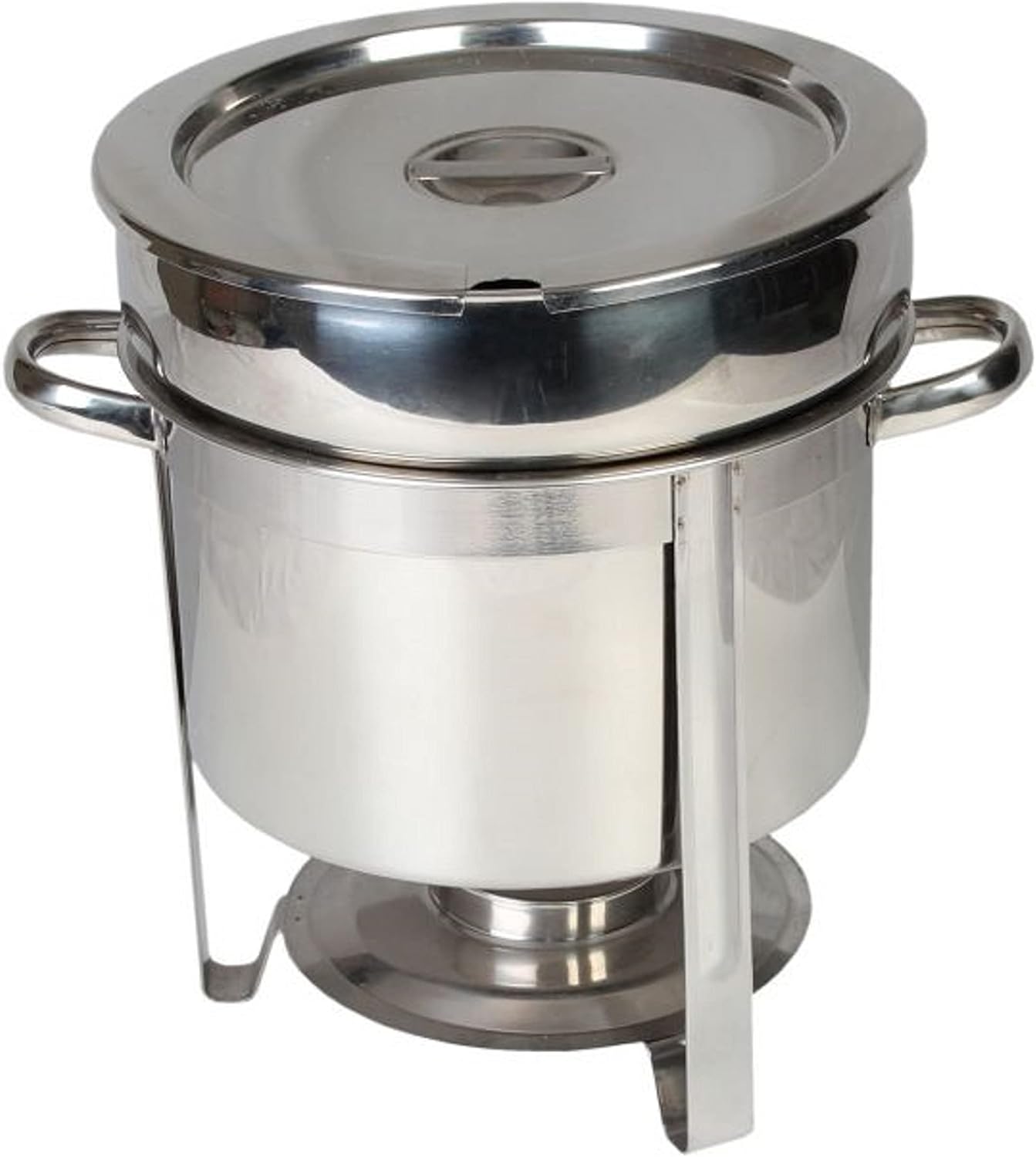 Stainless Steel Marmite Soup Chafing Dish Complete Set- Food Warmer Chafers and Buffet Warmer Set Soup Chafer Soup Warmer for Catering Event Party Holiday Buffet Weddings Catering
