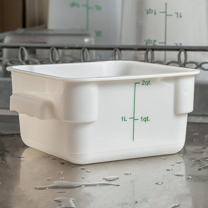 Polycarbonate Square Food Storage Container - Commercial Food Storage Containers Meal Prep Containers Reusable Food Containers for Pantry Kitchen Storage Organization