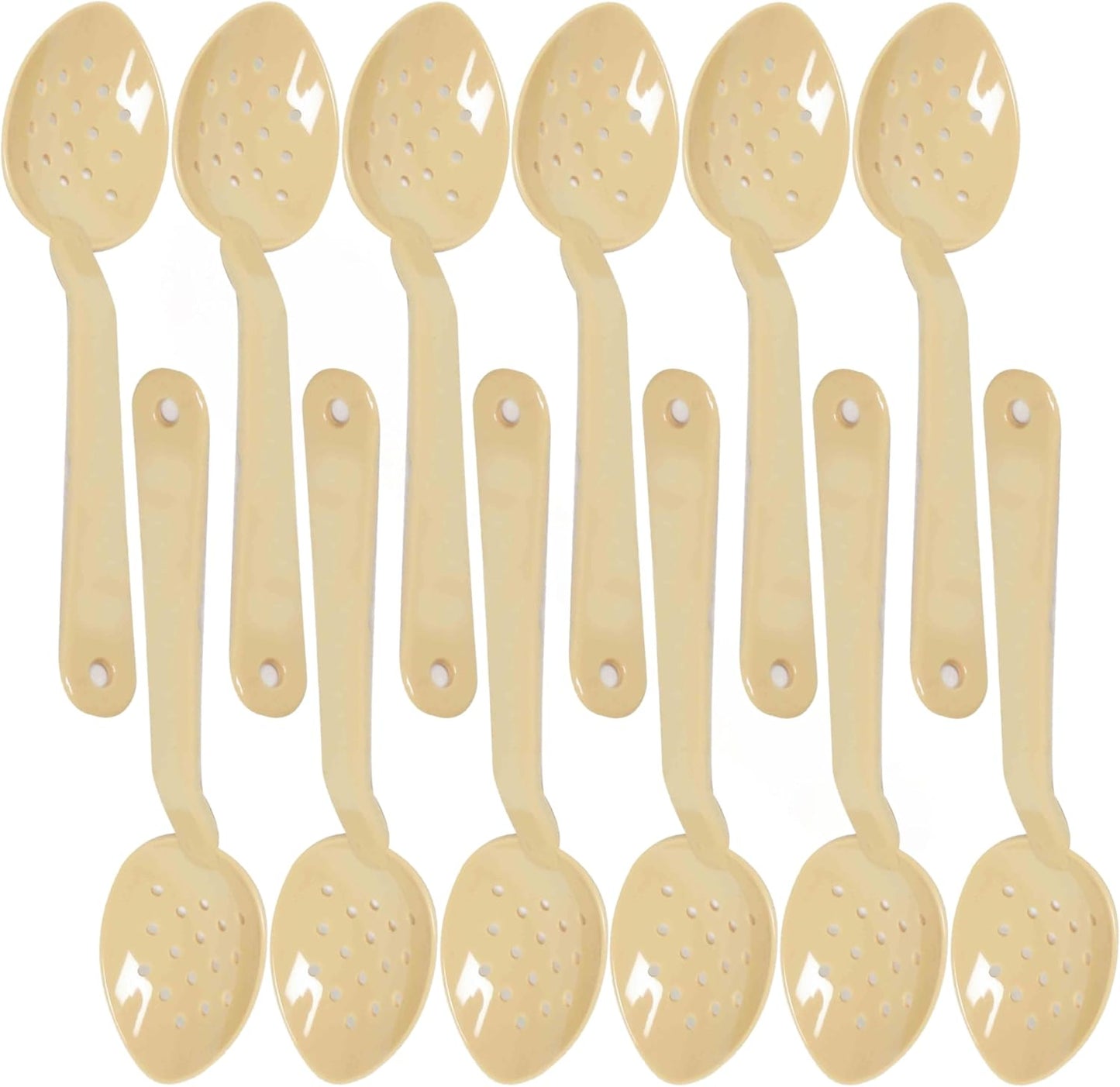 Perforated Serving Spoon Polycarbonate Set of 12- Salad/Buffet Catering Spoons Large Serving Spoons Utensils Serving for Buffet Banquet Flatware Kitchen