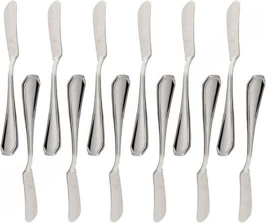 Wilshire Stainless Steel Set of 12- Stainless Steel Silverware Flatware Cutlery Kitchen Tableware Set for Home and Restaurant for Soup Spoons Round Spoons