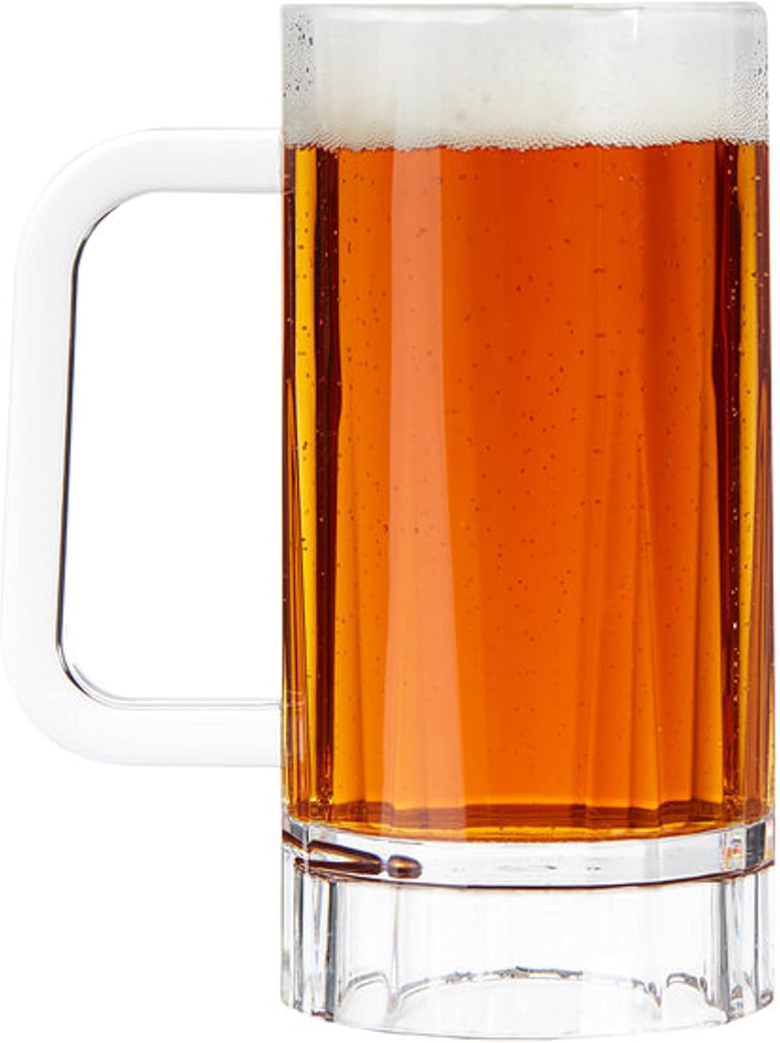 16 oz Beer Mug Polycarbonate with Handle- Drinking Cup for Beverage Root Beer Floats Beer Bar Alcohol Dishwasher Safe Break-Resistant Shatter-Resistant Craft Beers Gift Ideas
