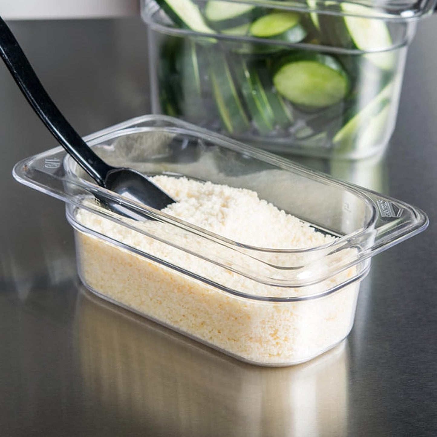 Deep Polycarbonate Food Pan - Food Storage Containers Plastic Food Pan Restaurant Commercial Hotel Pans for Food Prep Fruits Vegetables Beans Corns