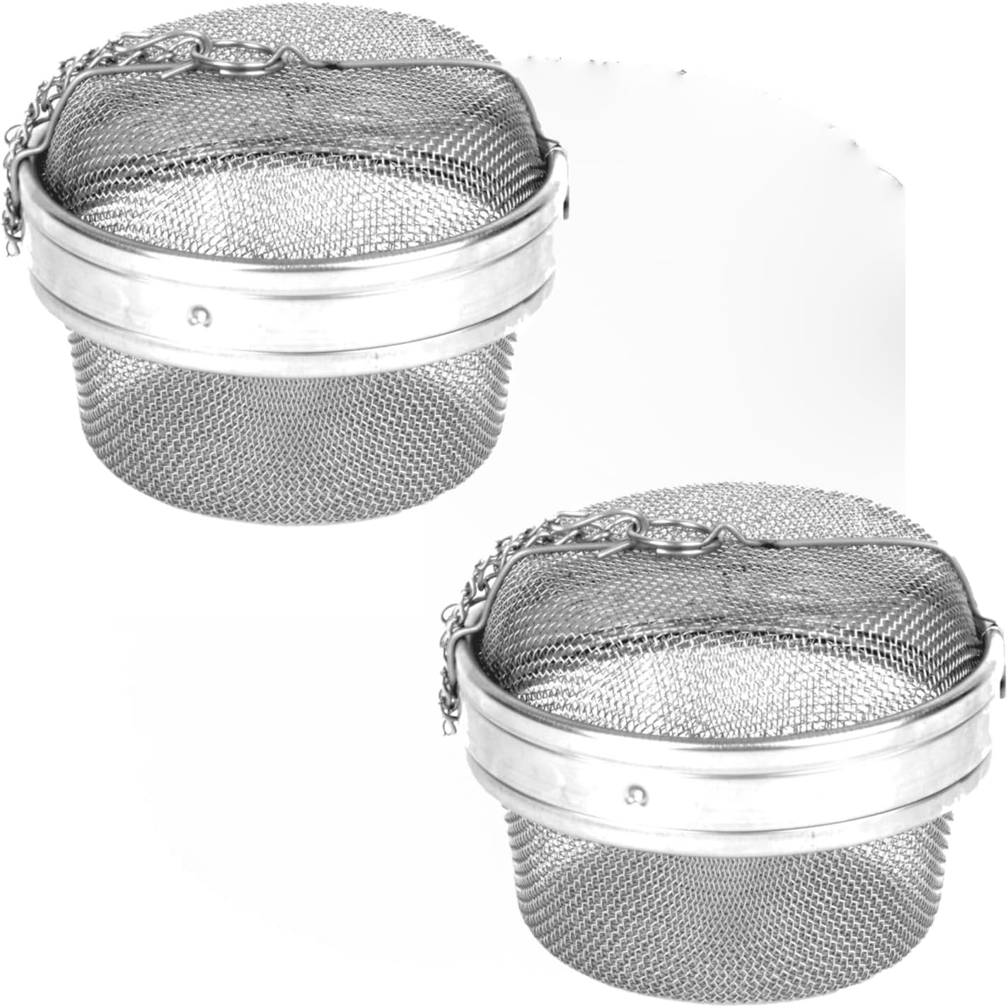 Stainless Steel Mesh Tea Ball Infuser with Chain Set of 2- Tea Strainers Tea Infuser Strainer Filters Tea Diffuser Strainer for Cup and Teapot Home Restaurants