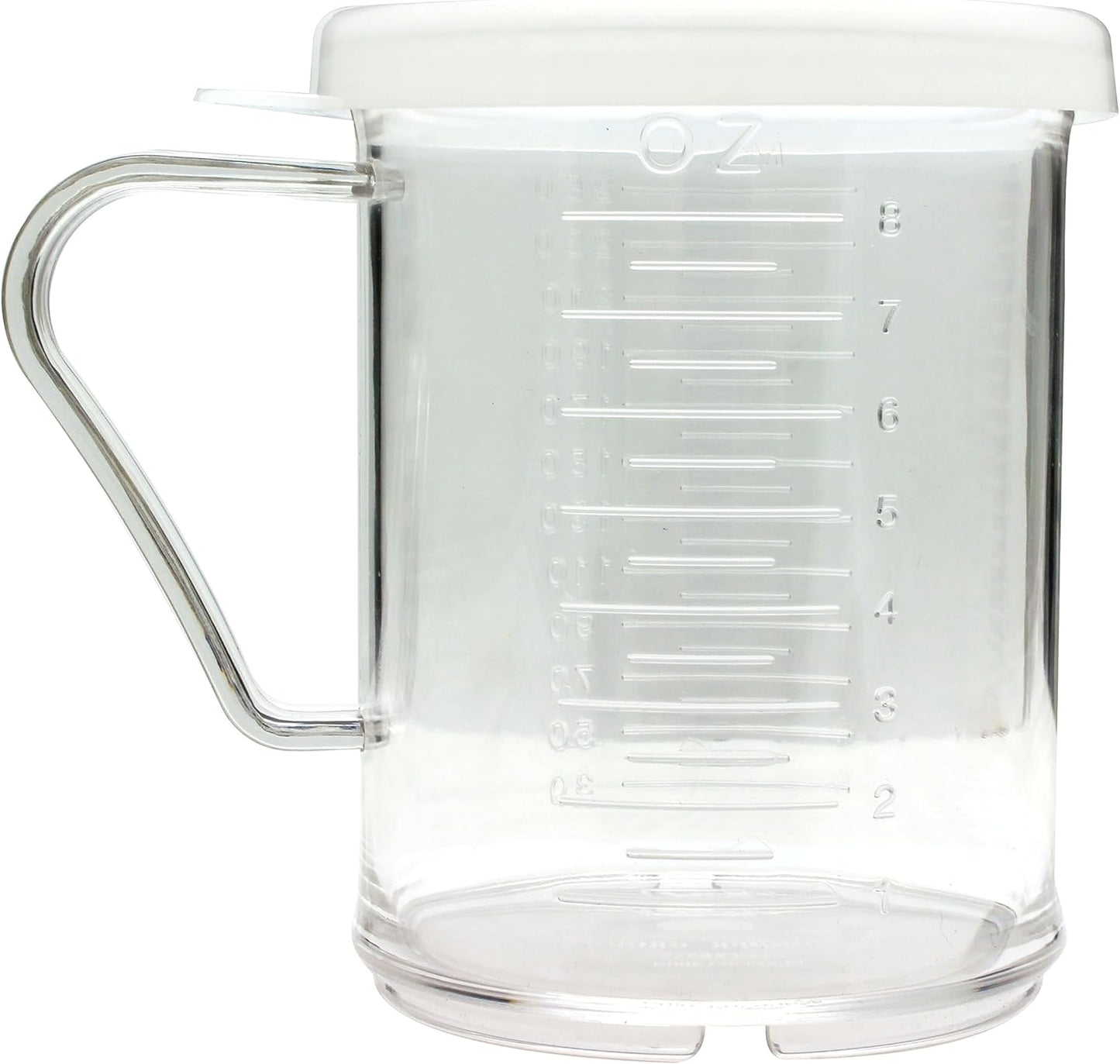 10 oz Polycarbonate Dredger with Handle 3 Snap-On Polycarbonate lids Set of 12- Dredge Shaker Spice Shaker