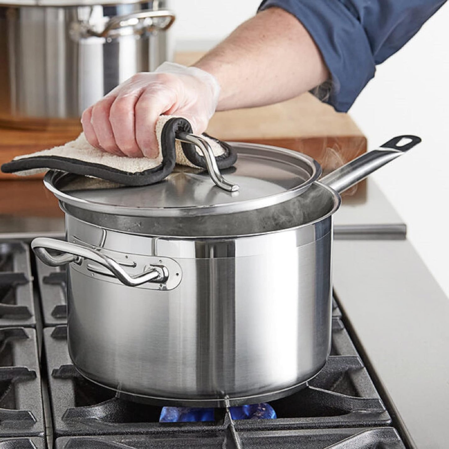 Stainless Steel SaucePan with Lid- Multipurpose Sauce Pan Set Cookware Use for Home Kitchen Restaurant Cooking Sauce Pan Oven Safe Induction Ready NSF