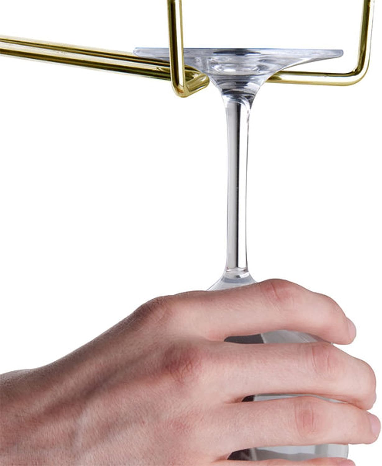 Wine Glass Rack Set of 2 - Stemware Rack Wire Hanging Rack Under Cabinet Wine Glass Rack Stemware Holder Glass Storage Hanger Organizer for Kitchen and Bar