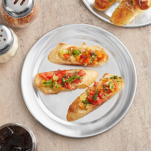 Pizza Tray Pan Wide Rim Aluminum Set of 3- Bakeware Round Pizza Pan Pizza Tray Baking Tray Round Baking Tray for Home Kitchen Pizzeria & Restaurants