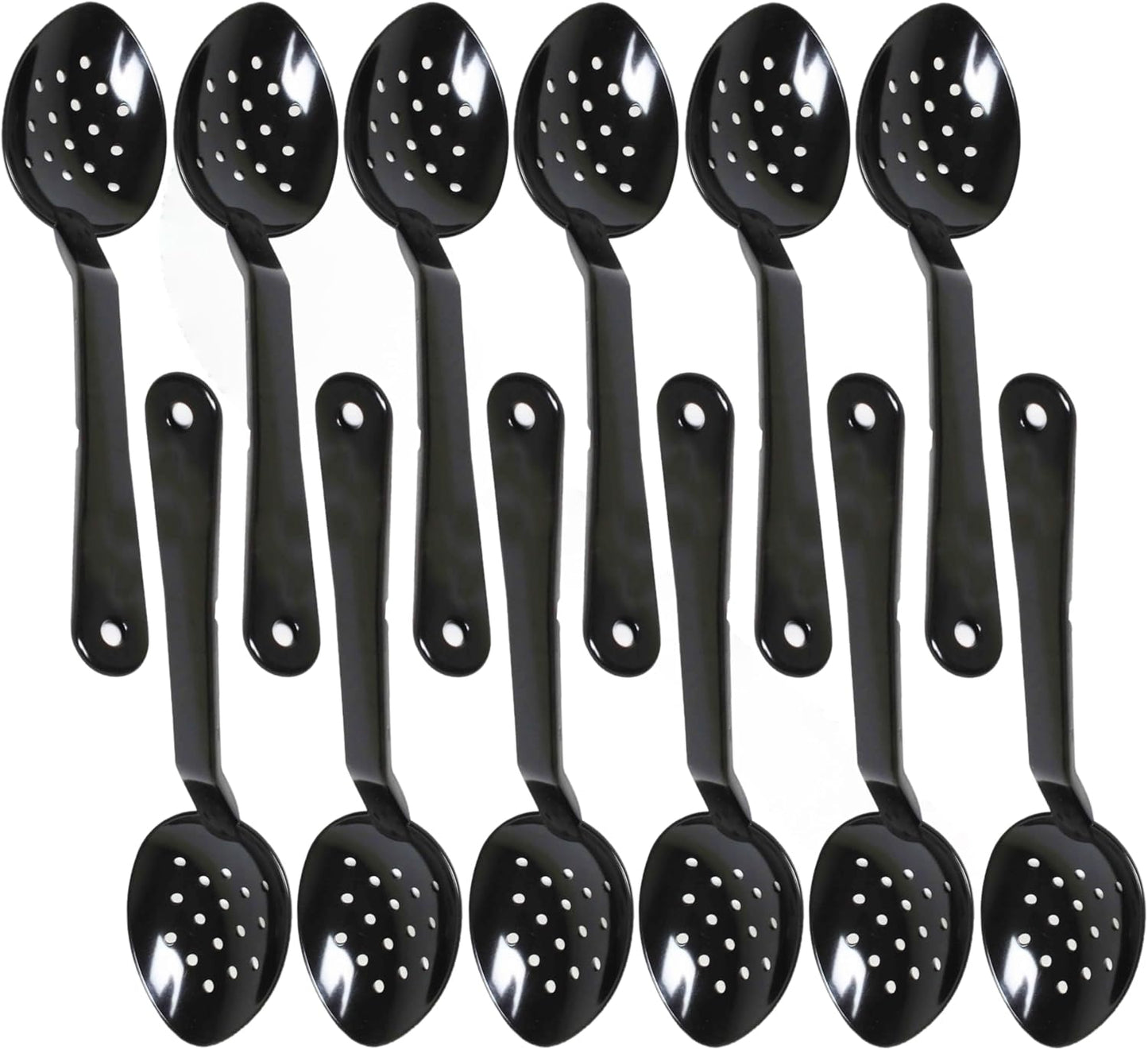 Perforated Serving Spoon Polycarbonate Set of 12- Salad/Buffet Catering Spoons Large Serving Spoons Utensils Serving for Buffet Banquet Flatware Kitchen