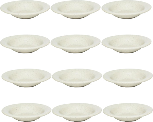 San Marino Dessert Dish Melamine Set of 12- Dishwasher Safe Break-Resistant Dinnerware Small Bowls for Side Dishes Dessert Soup Ice Cream Oatmeal Fruit Home Restaurants