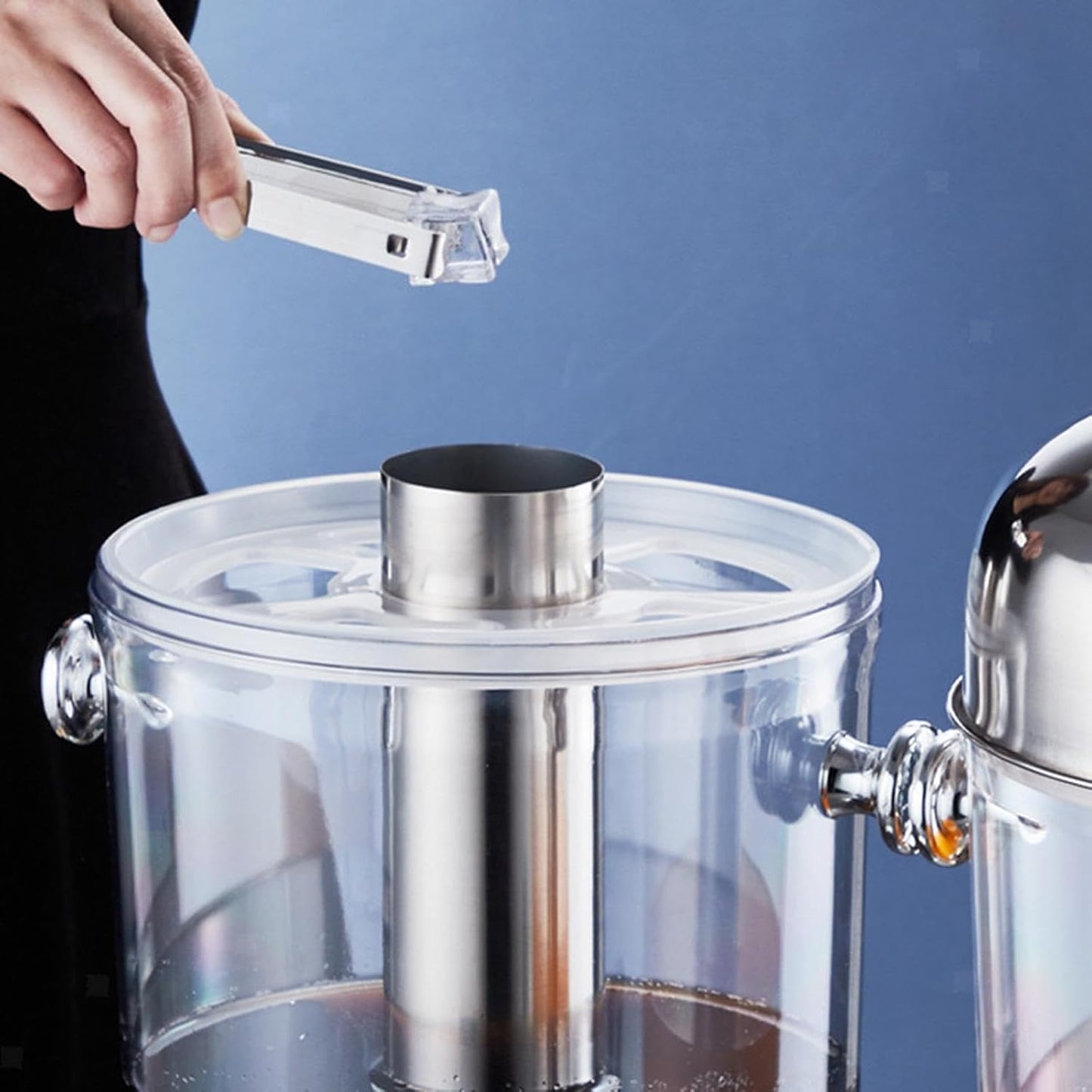 2.2 Gallon Stainless Steel Beverage Dispenser with Gold Accented Knobs- Leak Proof Drink Dispenser for Lemonade Sangria Tea Water Drink BBQ Picnic Pool Party Events Home Parties