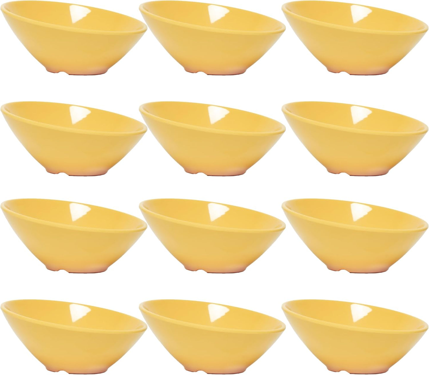 Cascading Bowl Melamine Set of 12- Dishwasher Safe Break-Resistant Serving Bowl Serving Dishes for Salads Rice Pasta Dessert Side Dishes Dinner Parties