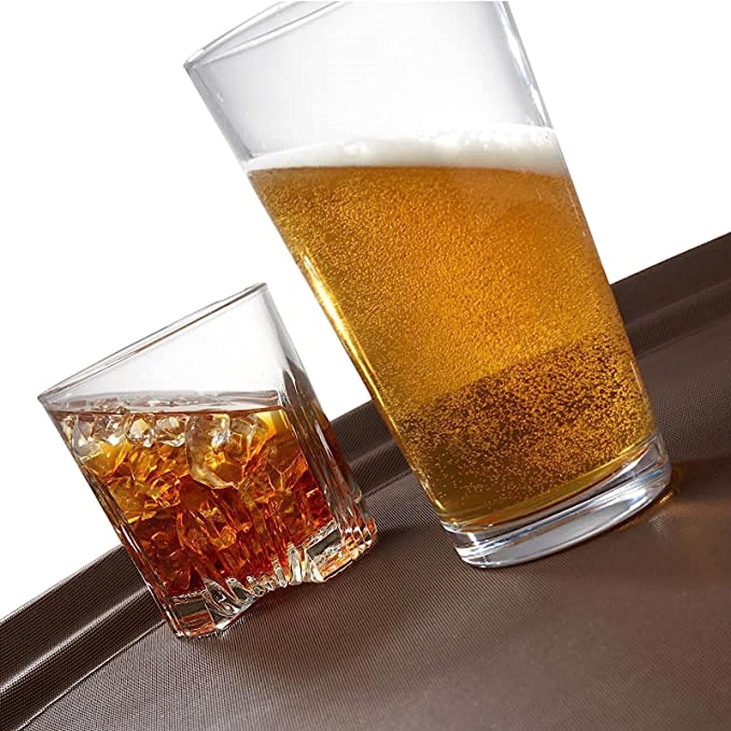 22" x 27" Oval Anti-Slip Serving Tray Rubber Lined Surface - Restaurant Serving Trays Plastic Food Server Tray Raised Edges for Home Kitchen Restaurant Cafeteria Bar Hotel