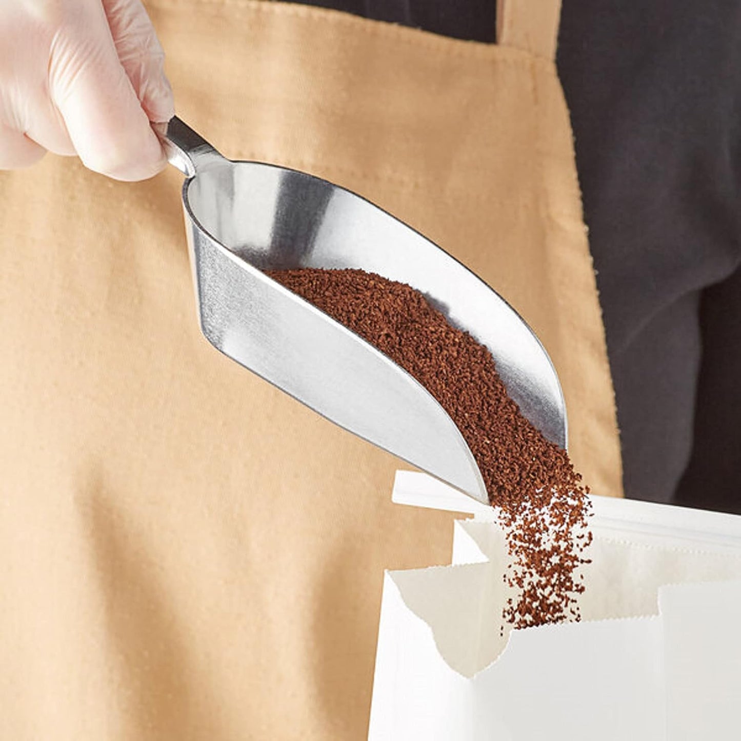 Aluminum Flat Bottom Scoop Set of 2 - Flat Bottom Aluminum for Bar Ice Flour Utility Scoop Kitchen Ice Scooper for Ice Maker Popcorn Scoop Food Scoops for Bar Party Wedding