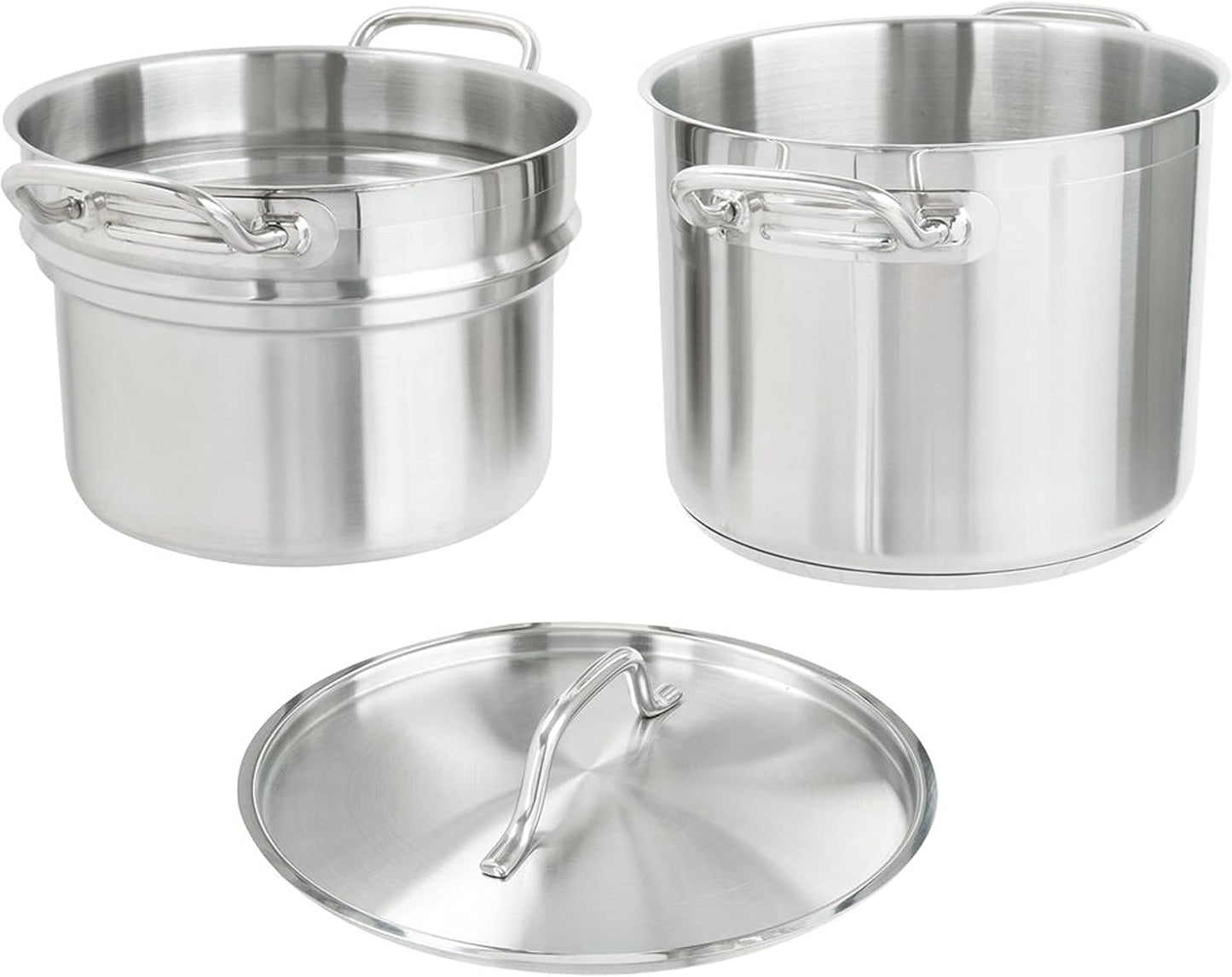 Stainless Steel Double Boiler Steam Melting Pot Cookware Stainless Steel Double Boiler Pot for Melting Chocolate Candy Butter and Cheese Dishwasher & Oven Safe