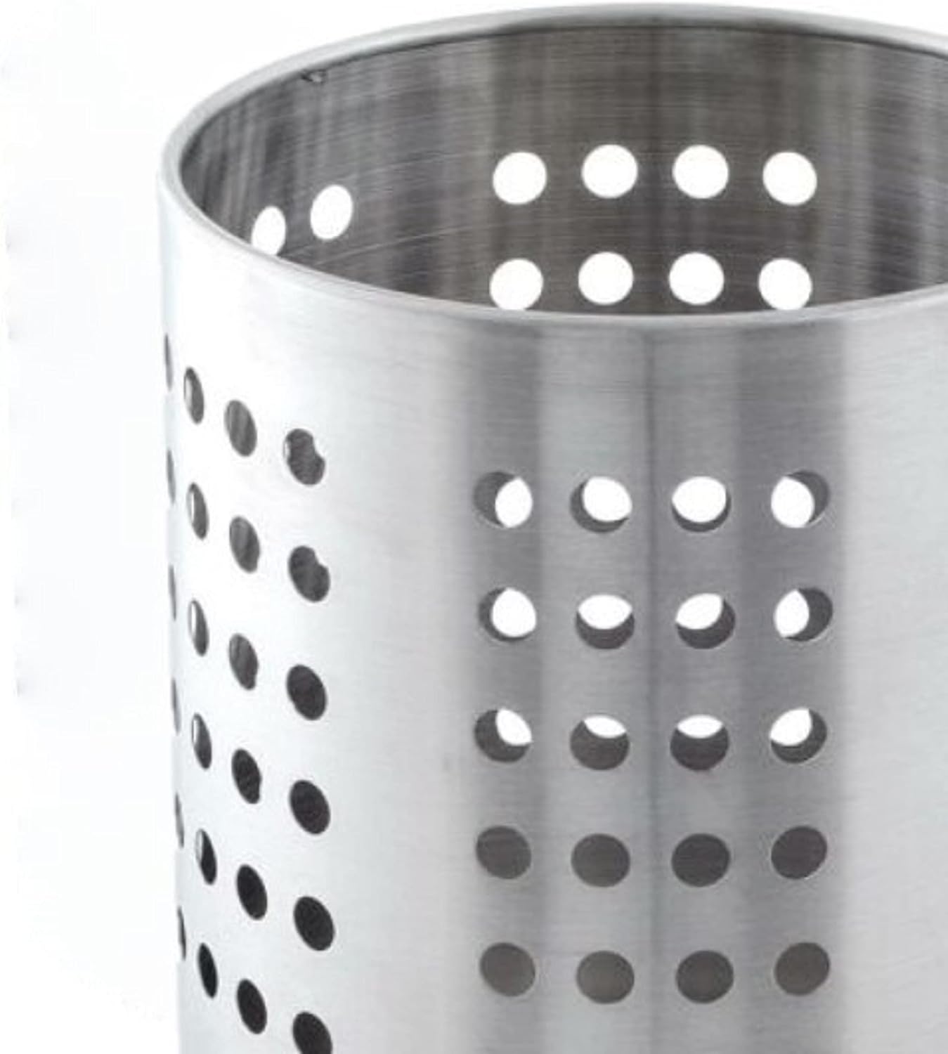 Straight Wall Flatware Cylinder Stainless Steel- Kitchen Tools Flatware Holder Utensil Drying Cylinder Countertop Silverware Caddy Flatware and Kitchen Utensils