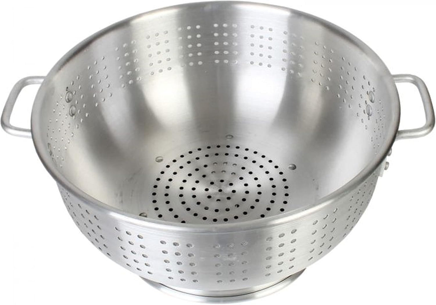 Aluminum Heavy Duty Colander with Handles and Stable Base - Pasta Spaghetti Berry Fruit Vegetable Kitchen Food Strainer Basket