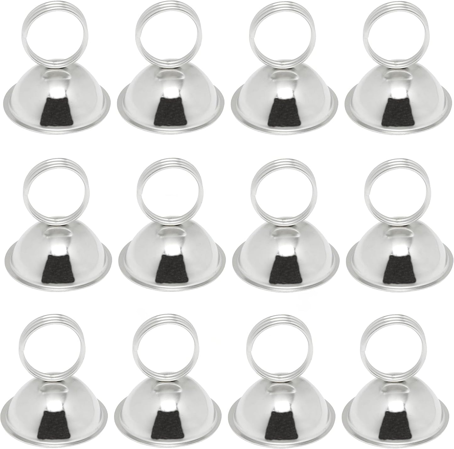 3 Ring Menu Clip Chrome Plated Iron Set of 12- Table Number Holders Place Card Holder Table Picture Holder Wire Photo Holder Clips Picture Note Photo Stand