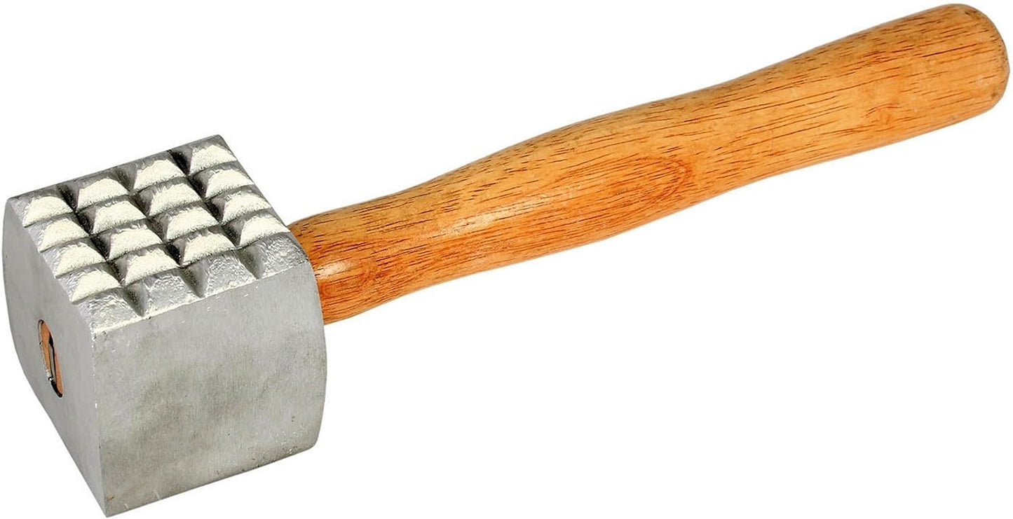 Meat Tenderizer Aluminum Head and Handle- Meat Tenderizer Hammer Dual-side Mallet for Kitchen Heavy Duty Pounder For Tenderizing Steak Beef Chicken and Fish