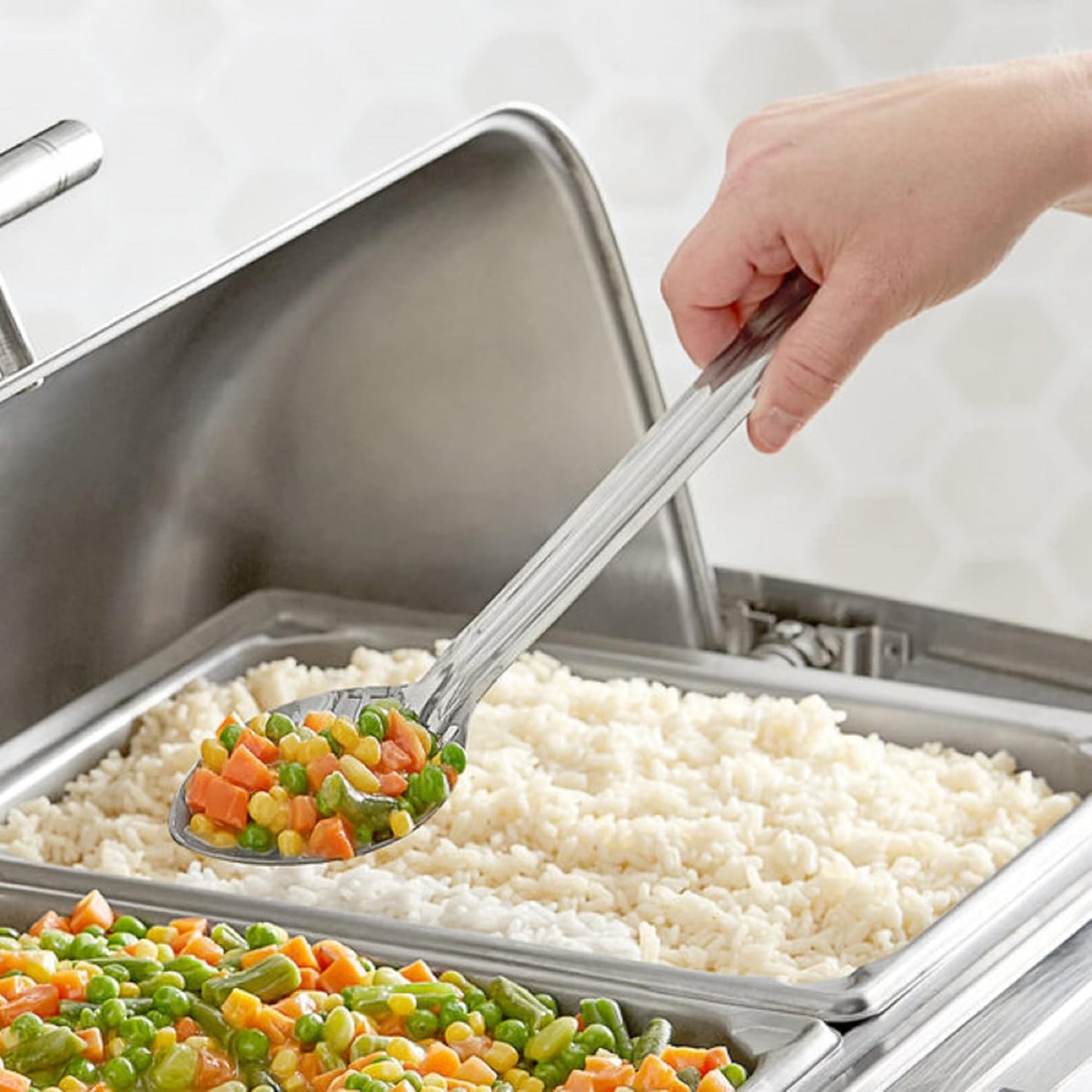 Basting Spoon Stainless Steel with Hanging Slot- Basting Spoon Utensil Spoon for Mixing Stirring Cooking & Serving Kitchen Accessories Restaurants and Home