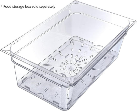 Food Storage Box Drain Shelf White Color- Food Storage Container Drain Shelf for Food Fruit Vegetables Sink Kitchen Restaurant Hotel Kitchen and Cafeteria