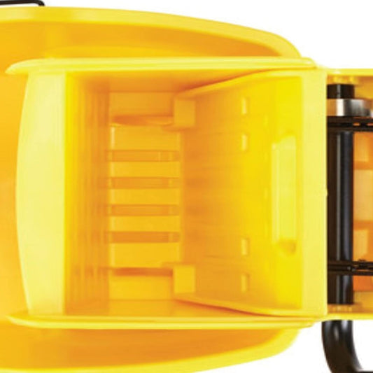 36 qt. Yellow Mop Bucket & Side Press Wringer Set- Pail/Mop Bucket with Mop Strainer/Wringer Combo Household Portable Mop Bucket Ideal for Household and Public Places Floor