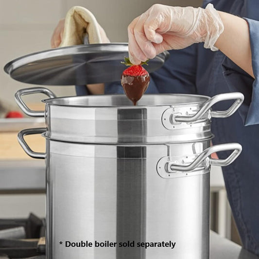 Stainless Steel Double Boiler Cover Thickness- Steam Melting Pot Cover Stainless Steel for Melting Chocolate Candy Butter and Cheese Dishwasher & Oven Safe