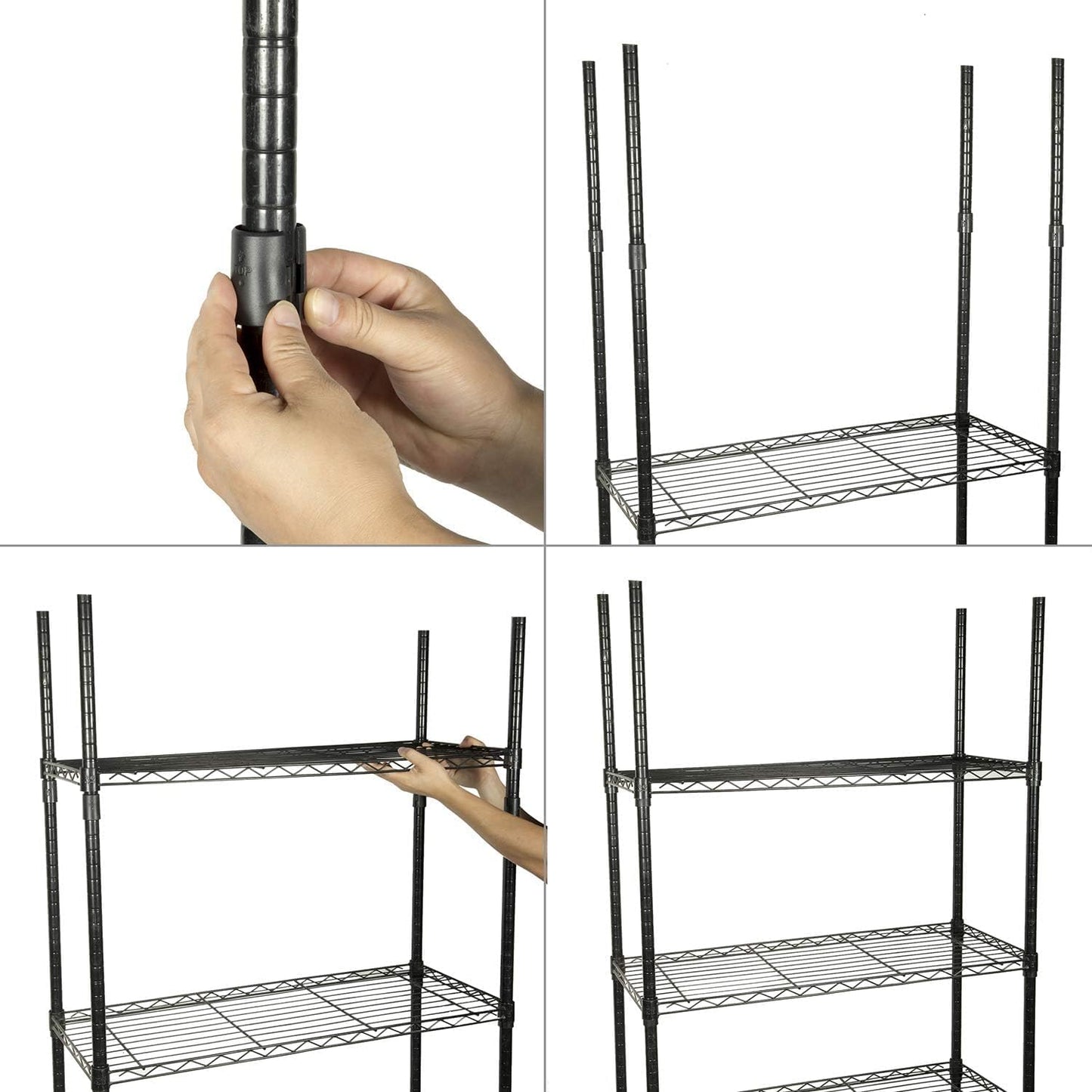 Set of 8 Split Sleeve Replacement 1-1/5" x 1-1/5" x 1-2/3- Wire Shelving Lock Clips Plastic Shelving Sleeves Replacements for Wire Shelving System