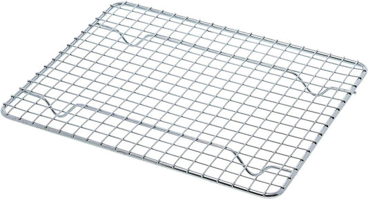 Set of 8 - Half-Size, Heavy Duty Wire Pan Grate - 8" x 10" - Cooling Rack - Chrome Plated