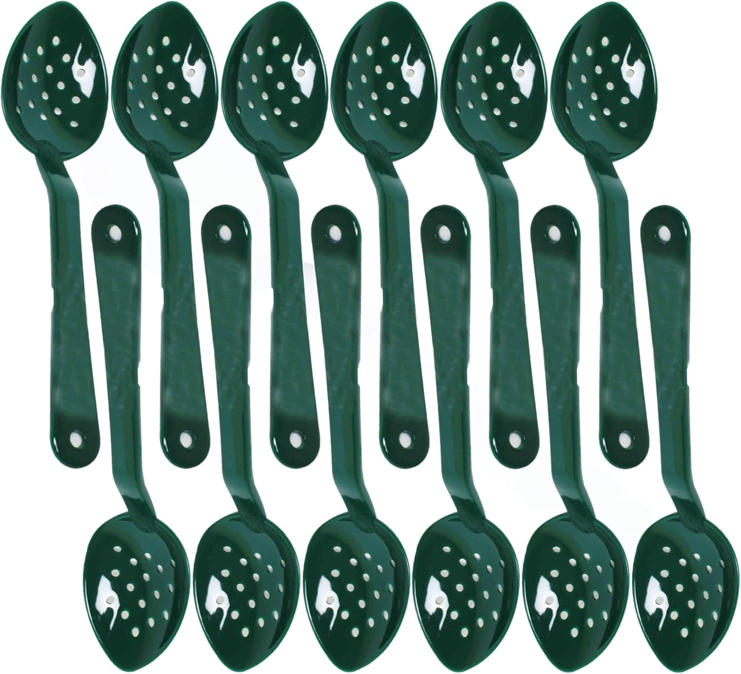Perforated Serving Spoon Polycarbonate Set of 12- Salad/Buffet Catering Spoons Large Serving Spoons Utensils Serving for Buffet Banquet Flatware Kitchen