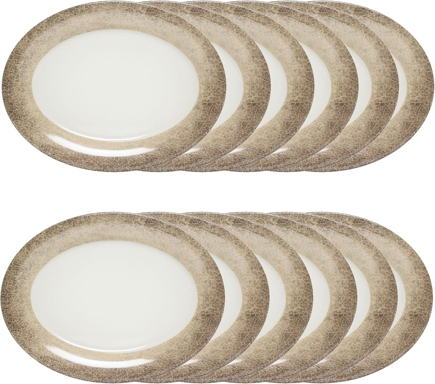 Oval Platters Melamine Set of 12- Dishwasher Safe Break-Resistant Reusable Serving Platter Plates Kitchen Plates Dinnerware Appetizer Plates Serving Plate