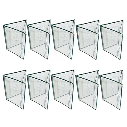 Triple Fold Restaurant Menu Covers 3 Page 6 View Set of 10- Crystal Clear Menu Covers Fits A4 Size Paper Sleeve Menu Folder Menu Book Holders for Bar Cafe Restaurant